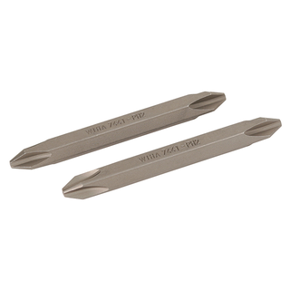 Wiha Tools 71465 #2 + #2 x 60mm Phillips Double End Bit, 2 Pack