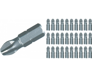 Wiha Tools 72519 #0 x 25mm Phillips Contractor Insert Bit, 30 Pack