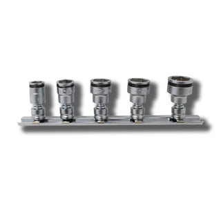 Koken RS2441MZ/5 Z-Series 6-Point Universal NUT GRIP Sockets, 1/4" Sq Drive, 5 Pc.